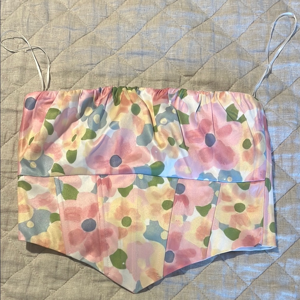 Floral Strapless Princess Polly Top